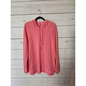 Vineyard Vines Mens Garment Dyed Slub Knit Cotton Island Hoodie Lobster Reef XL